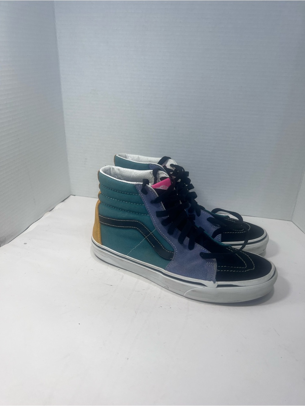 Vans High-Top Sneakers in Teal, Purple, Black, Mustard